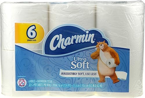Charmin Pañuelo de baño ultra suave - 6 rollos jumbo