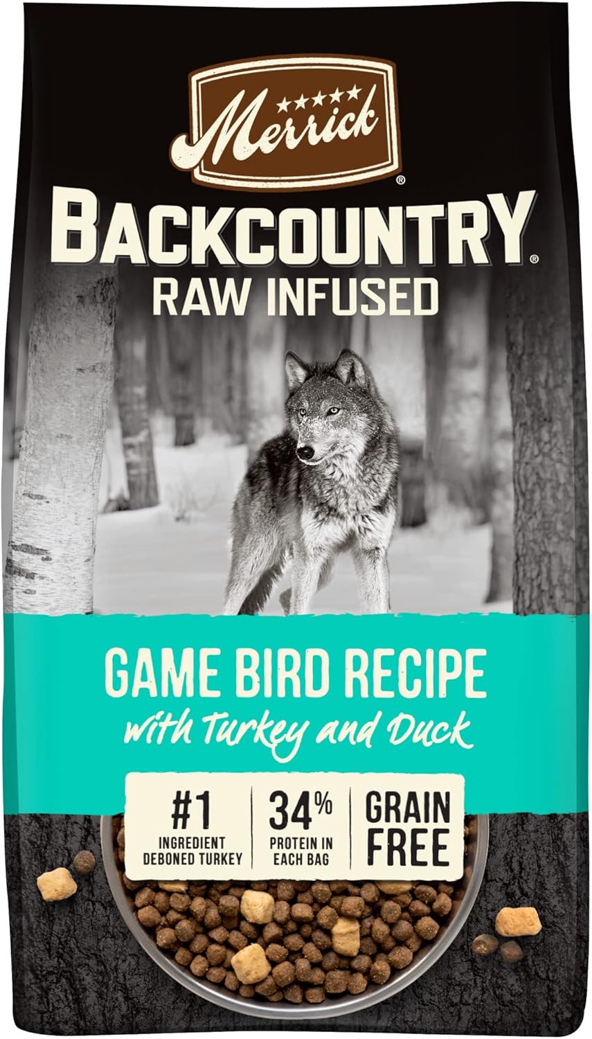 Merrick Backcountry Raw Infused Grain Free Dog Food, Game