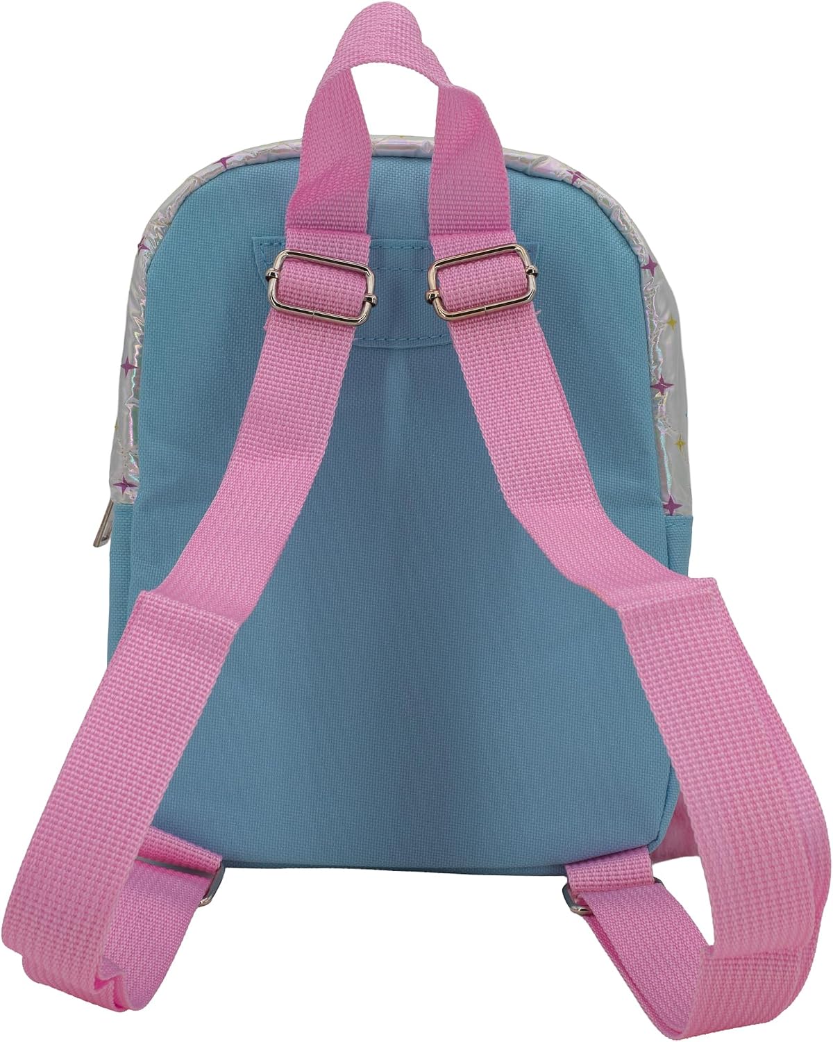 AI ACCESSORY INNOVATIONS Hello Kitty & Friends 9” Micro Mini Backpack Purse Featuring Sanrio Character Patches, Quilting & Pompom Dangle, Iridescent image 5