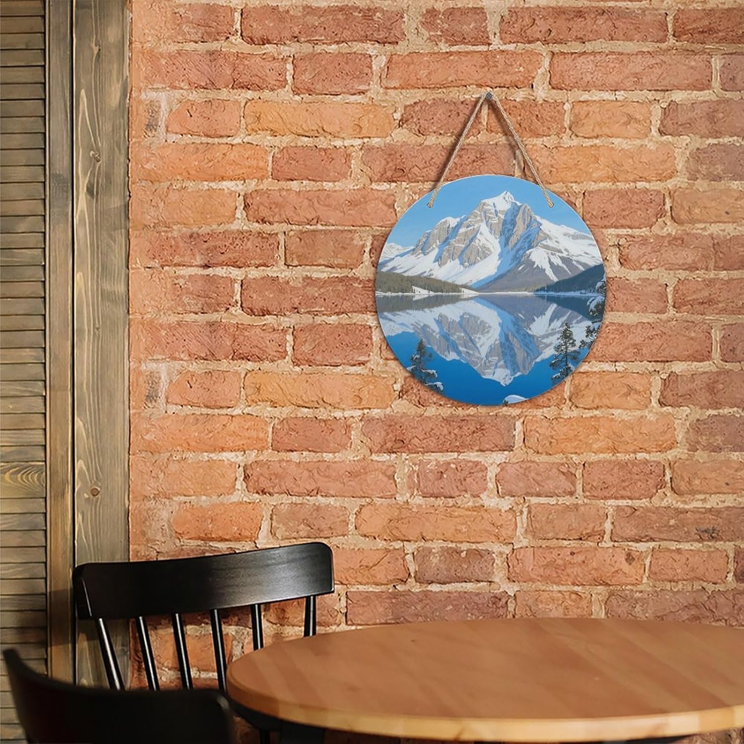 Snow-Capped Mountains Painting Wood Painting