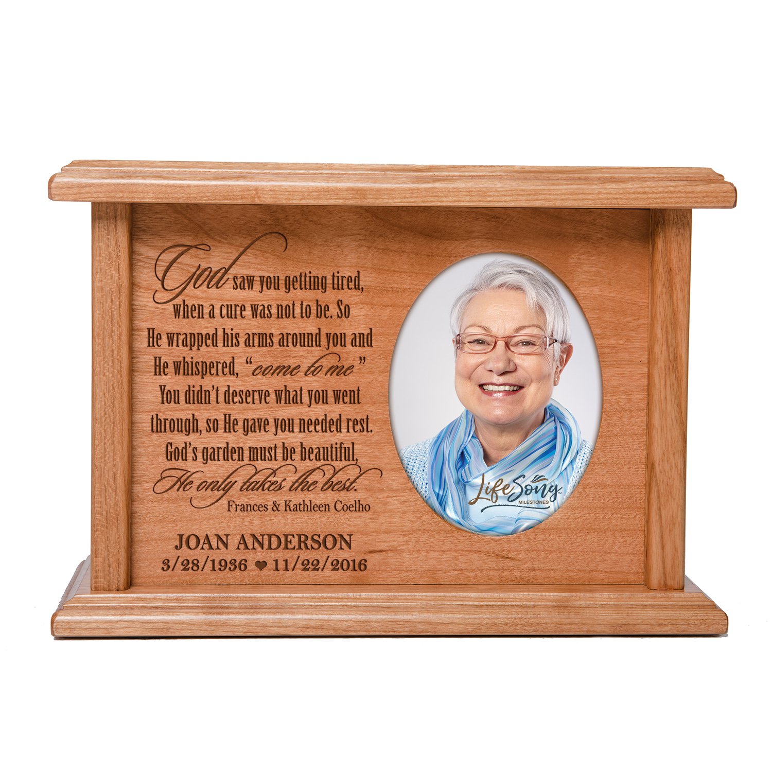 Buy LifeSong Milestones Urns for Ashes Adult Female Urns for Ashes Adult Male Custom Picture