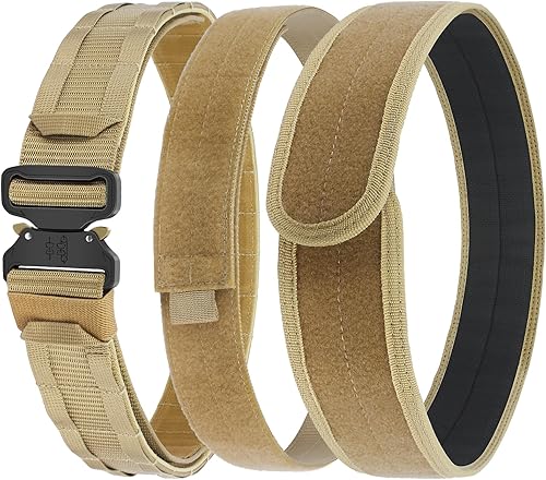 Miniatura 8 de ELFTREE Cinturón táctico MOLLE de 2 pulgadas, cinturón resistente con cinturón interior y almohadilla antideslizante interior 2 en 1, cinturón de