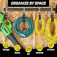 Vista 8 de Correas de almacenamiento resistentes Wrap-It, 33 cm (paquete de 6) - Gancho y bucle organizador de cables de extensión, envoltura de cable, correas