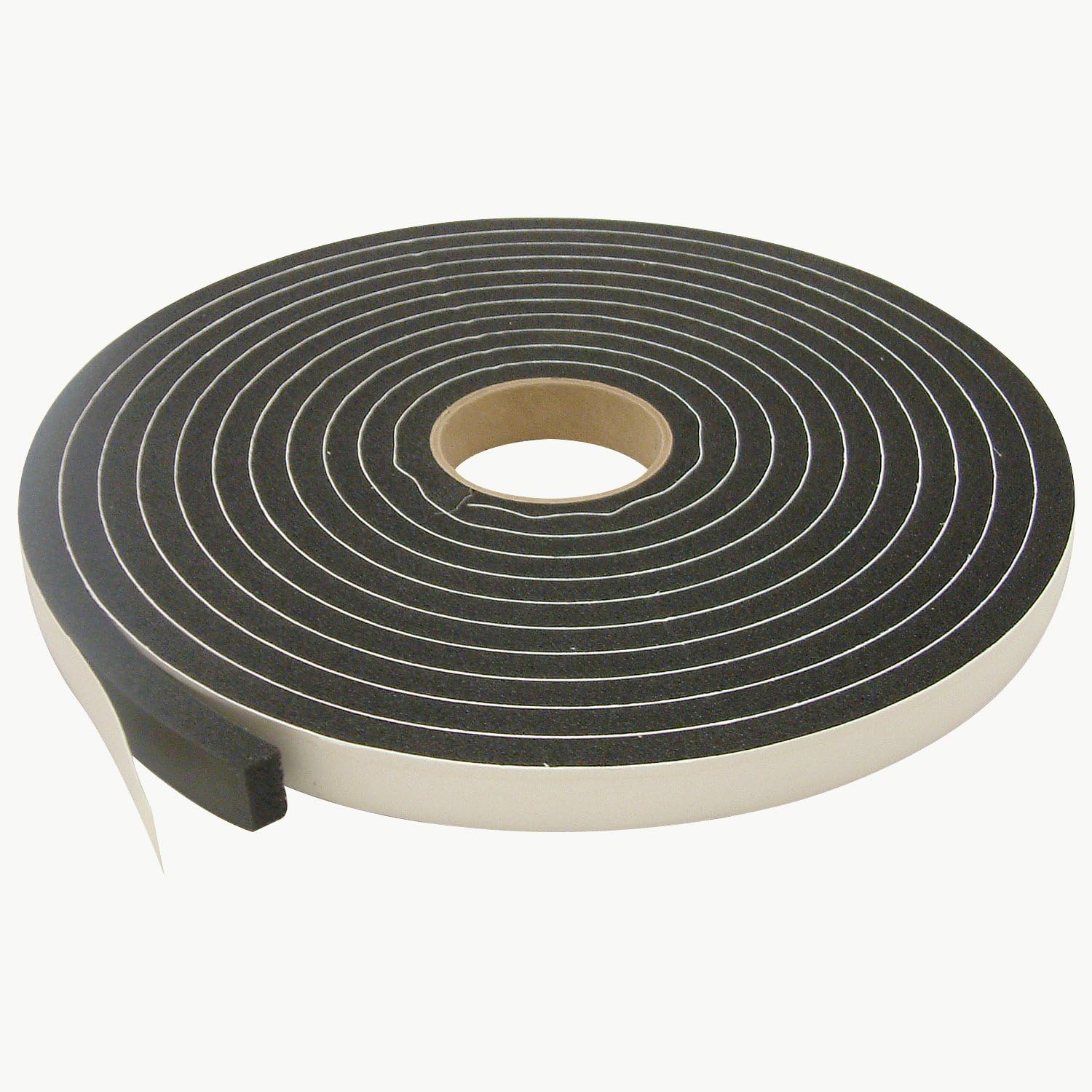 JVCC Low-Density PVC Foam Tape [Single-Sided, Closed Cell] (SCF-01): 1 in. x 300 in. x 1/2 in. Thick (Black)