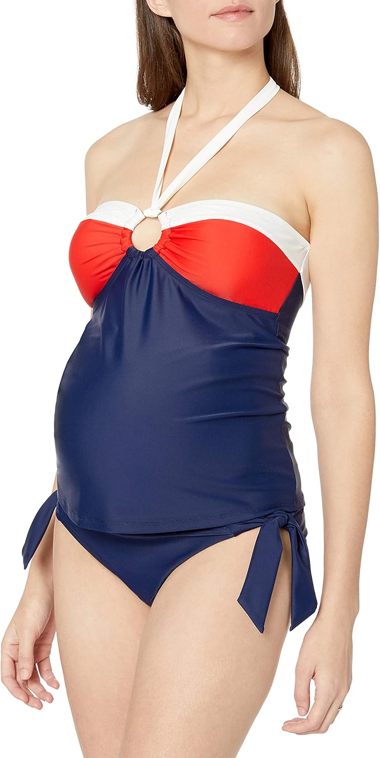 Women's Border O-Ring 2-pc Maternity Tankini