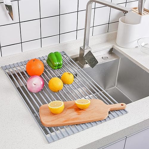 Miniatura 1 de Escurridor de platos enrollable escurridor de tablas de drenaje escurridor de platos sobre el fregadero escurridor de platos plegable escurridor de