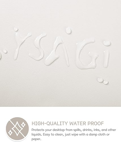 Miniatura 3 de YSAGi Alfombrilla de escritorio antideslizante, alfombrilla para mouse, protector de mesa de escritorio de cuero PVC impermeable, ultra delgado y