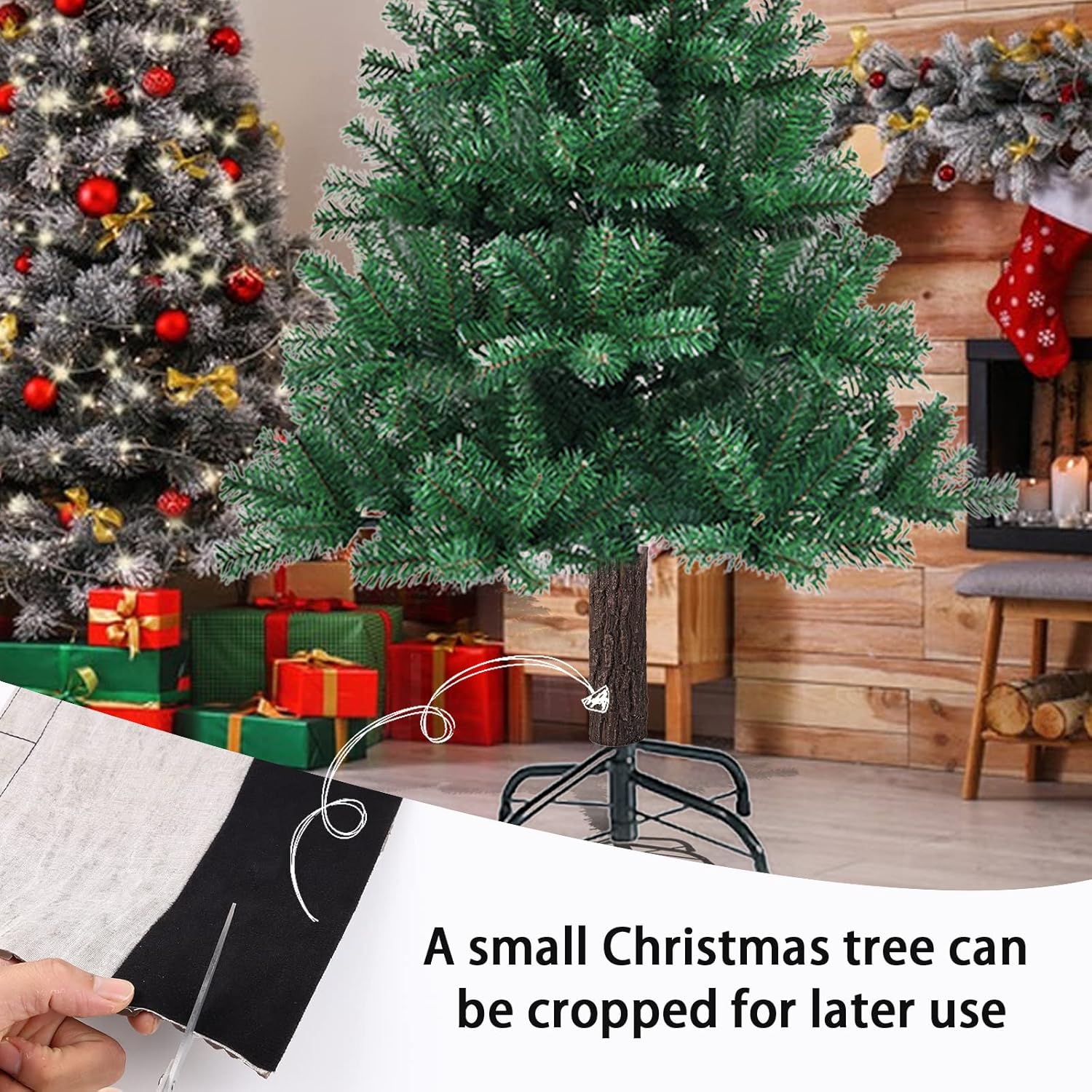 Buy Artificial Christmas Tree Collar Bark with Fasten Hook and Loop