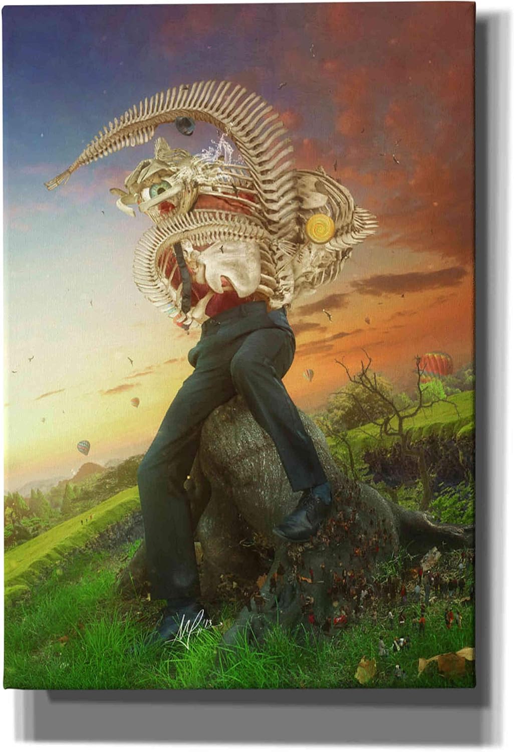 Cortesi Home 'Afraid of Monsters' by Mario Sanchez Nevado, Canvas Wall Art, 12"x18"