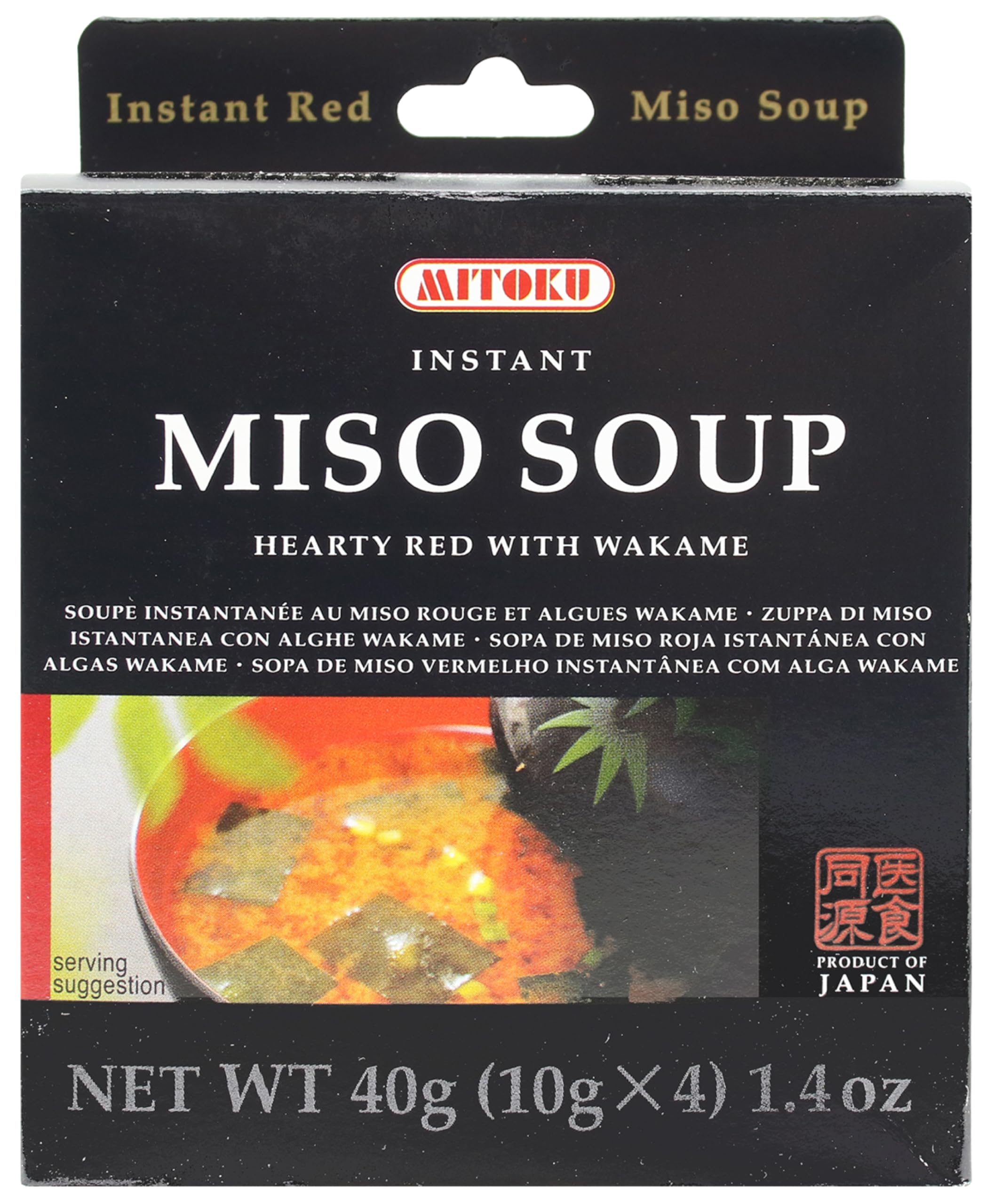 Probios Sopa de miso roja instantánea con algas Wakame bio embalaje (4x10g) 40g