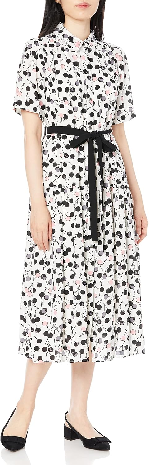 [グレースコンチネンタル] 2022SS ﾁｪﾘｰﾌﾟﾘﾝﾄｼｬﾂﾄﾞﾚｽ