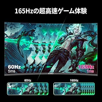 【新品未使用品】GreBear ゲーミングモニター27インチ 165Hz Amazon.co.jp: Grebear 湾曲ゲーミングモニター 165Hz 27インチ