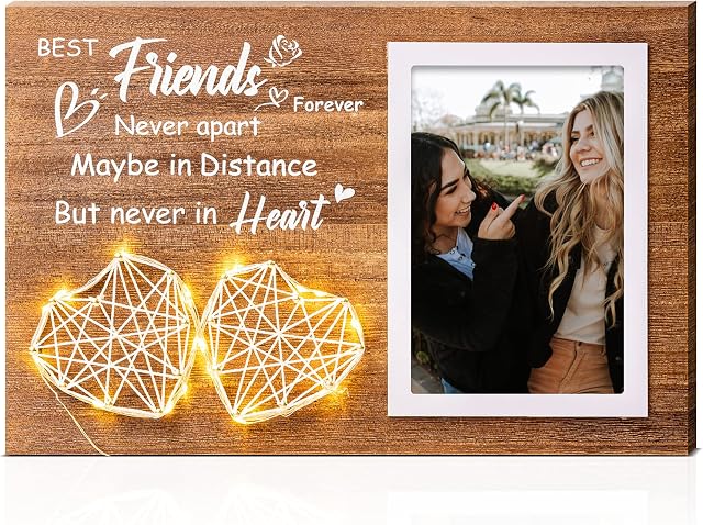Best Friend Photo Frames - Friendship Gifts for Women, Best Friend Birthday Gifts for BFF Bestie, Graduation Long Distance Friendship Gifts for a Best Friend Friends Forever Friendship Photo Frame 6x4