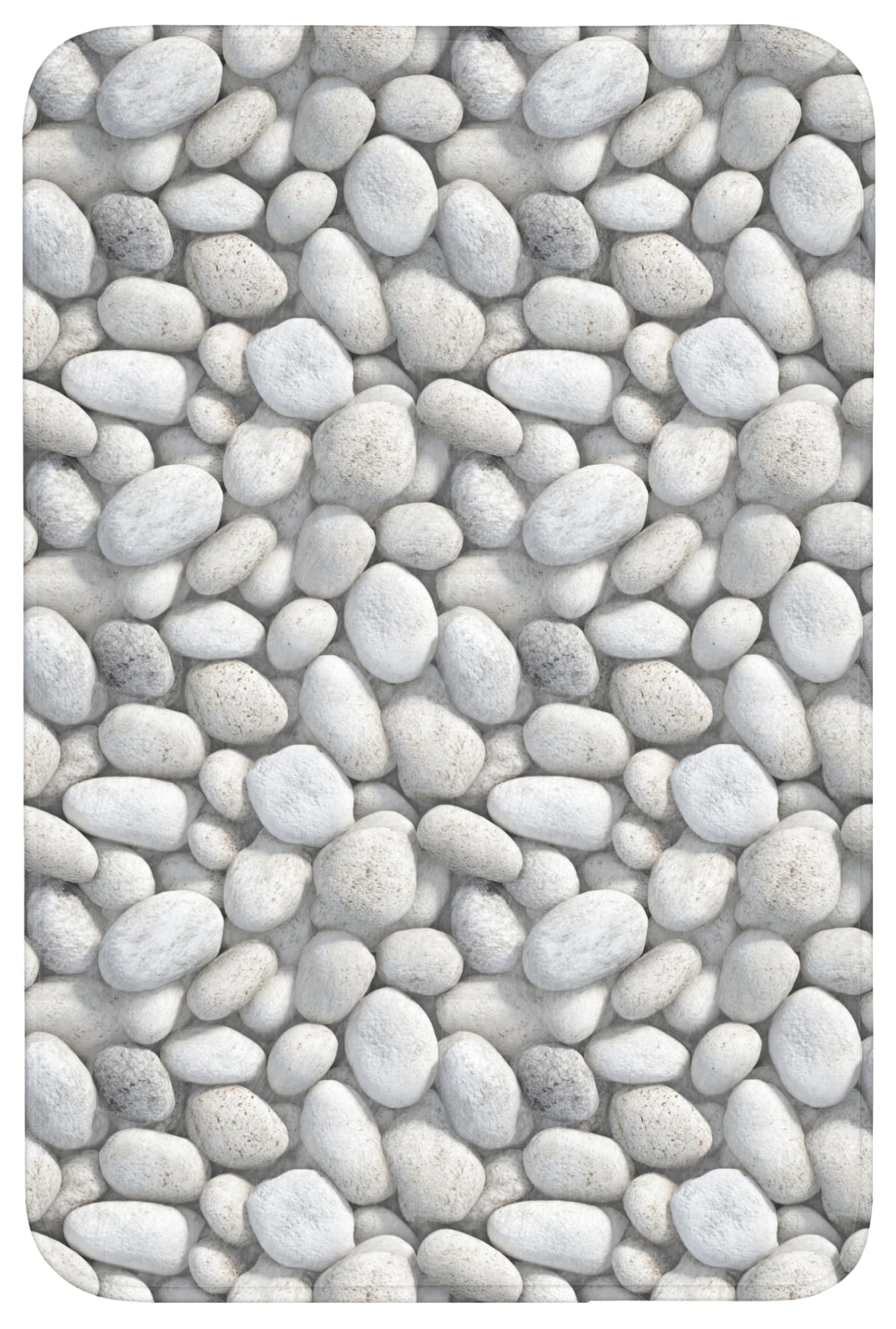 Alfombra Baño Rectangular 60x90 cm Decoracion Bathroom Mat Non Slip Shower Lavable Antideslizante Alfombrilla Tapete Banheiro Piedras - Gris - Oval