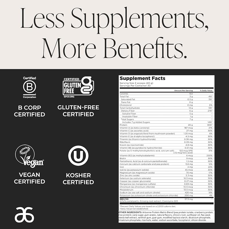 Arbonne FeelFit Pea Protein Powder – Vanilla Flavor 30 Servings image 5