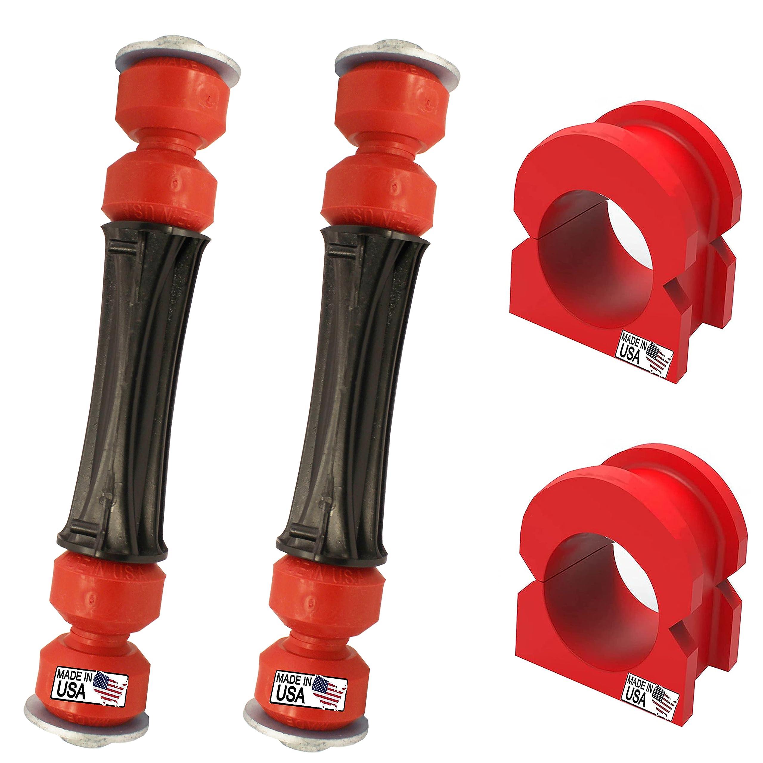 suspension dudes4PC Front sway bar link and Bushing For GMC Sierra 1500 2007-2019 And Chevrolet Silverado 1500 2007-2019