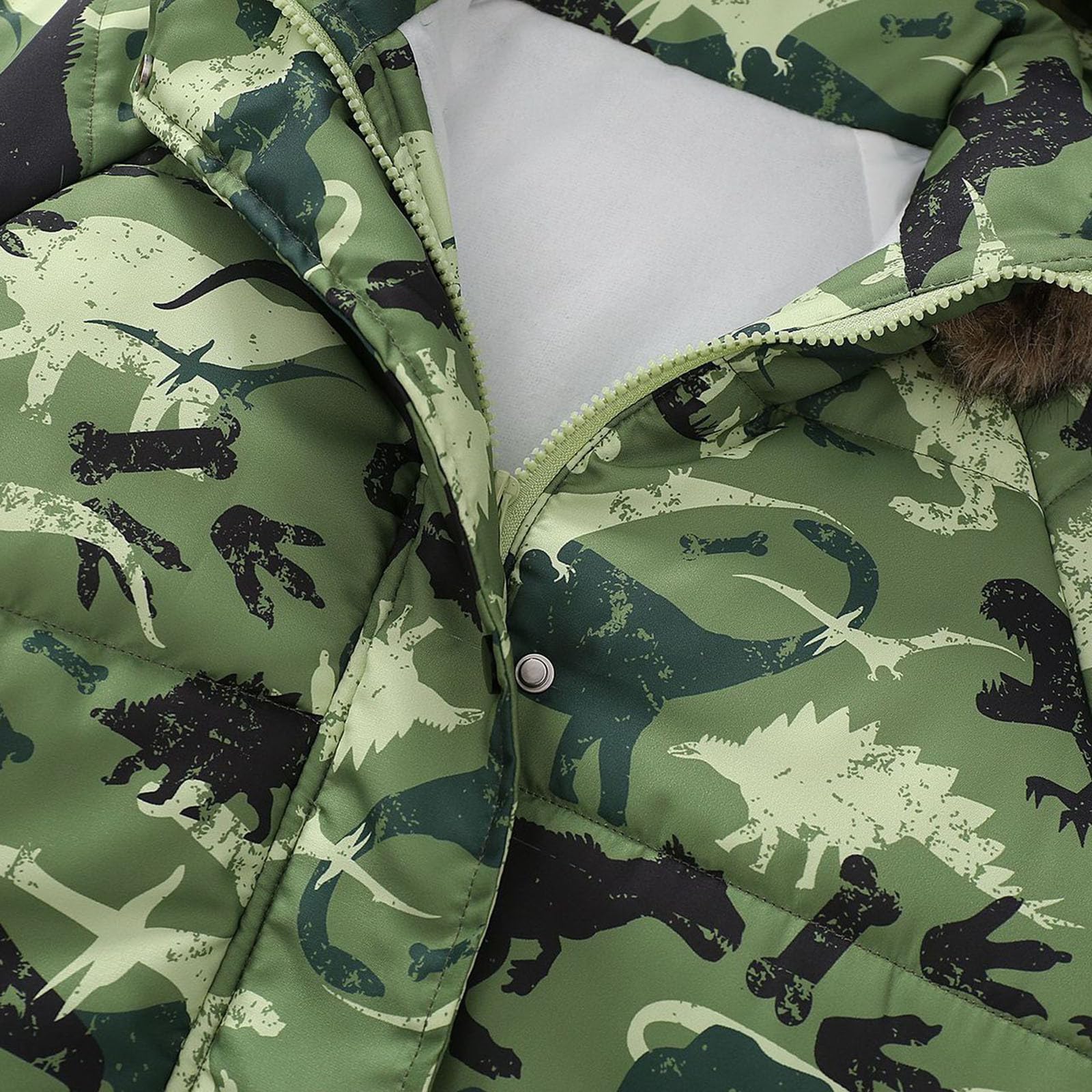 Genérico Chaqueta Polipiel Niña - Abrigo De Invierno Infantil con Capucha Forro Polar Cálido Chaqueta Impermeable Cremallera para Niñas