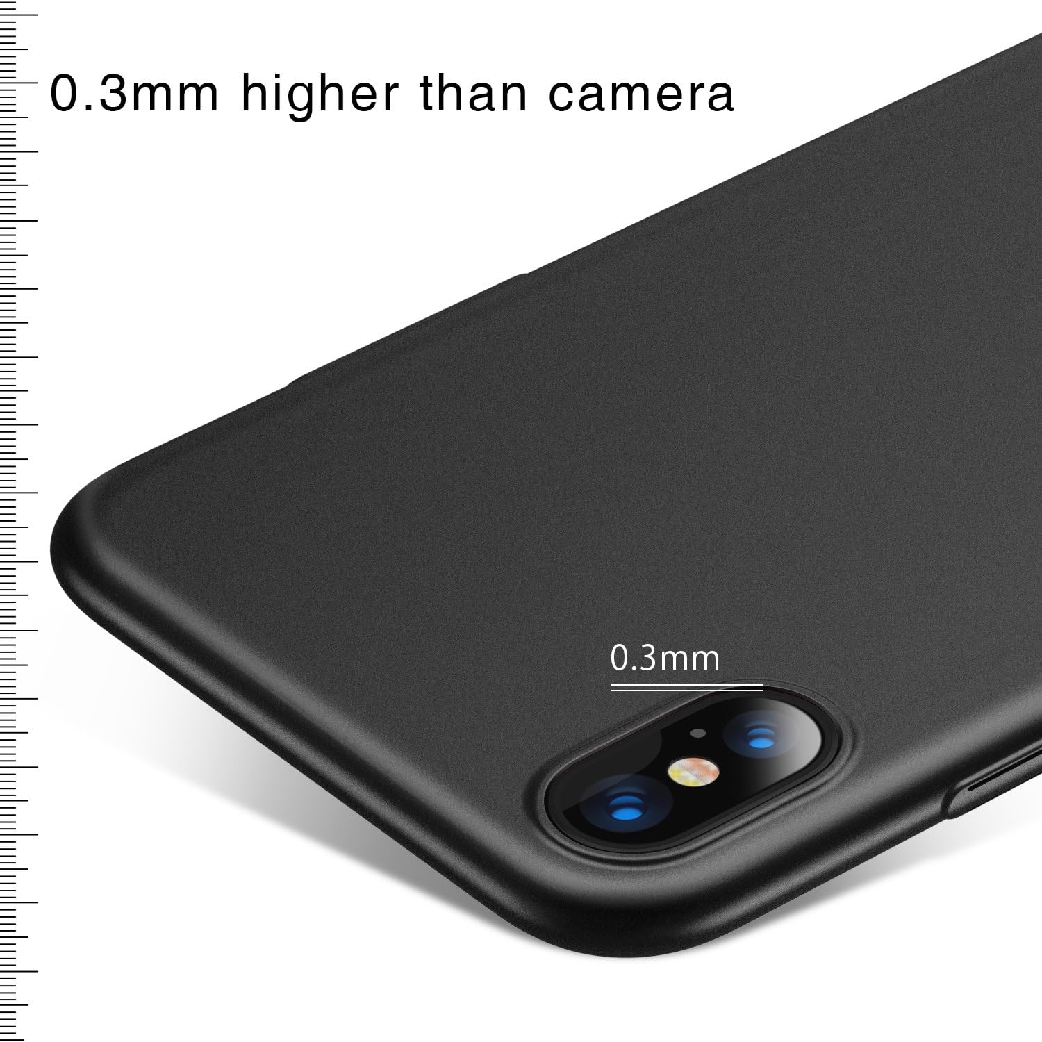 TORRAS Slim Fit iPhone X Case 2017 (ONLY), Hard Plastic PC Ultra Thin Mobile Phone Cover Case with Matte Finish Coating Grip Compatible with iPhone X, Space Black