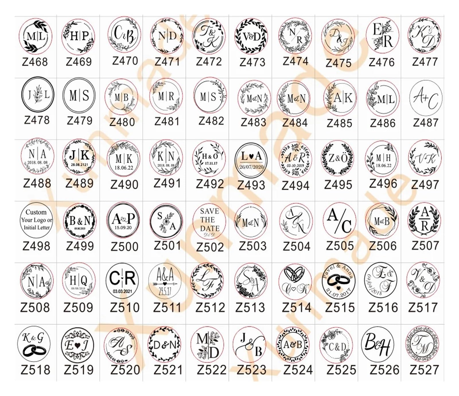Sigilli in ceralacca monogramma autoadesivi in ​​resina | Sigilli di cera monogramma autoadesivi da 10-900 pezzi: inviti di nozze e fai-da-te(200pcs)