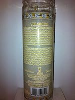 Vista 2 de Our Lady of Grace ( Nuestra Señora De Altagracia ) Vela sin perfume de 7 días en vidrio