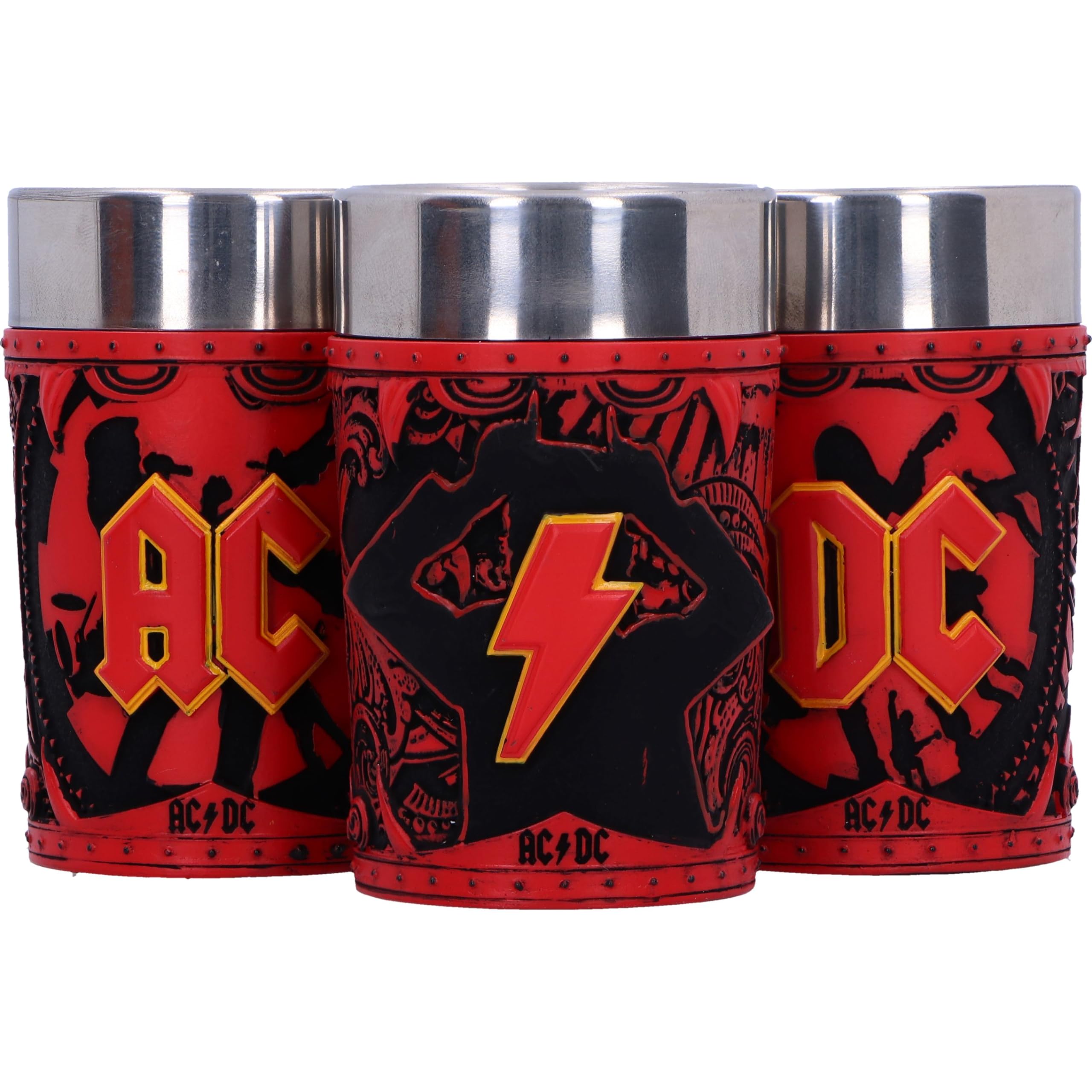 AC/DC ショットグラス　6PACK Amazon.com | Nemesis Now Shot Glass Collection Set of 3, Hand