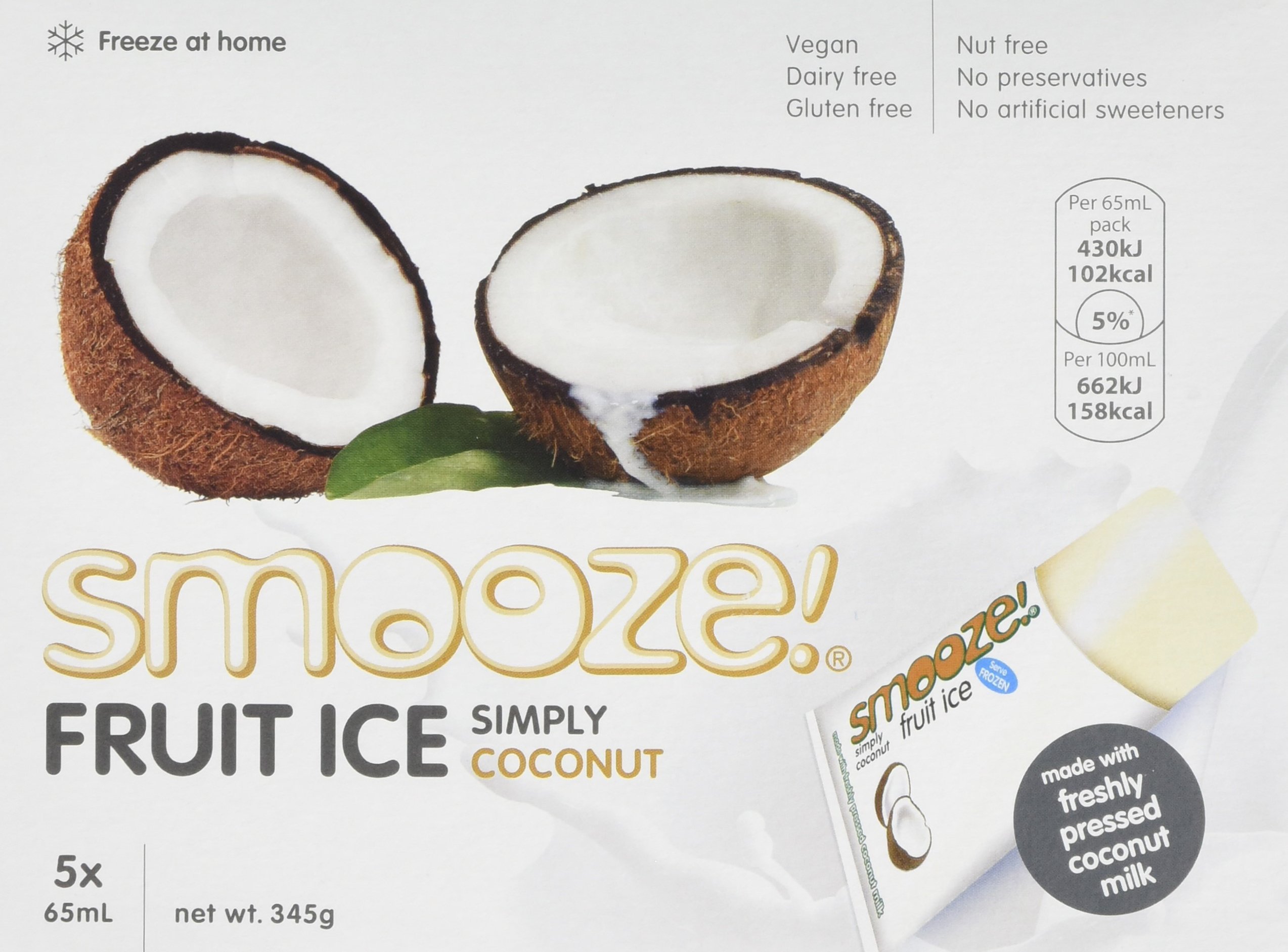 SmoozeIce Lollies - Simply Coconut