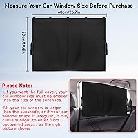 Vista 4 de Parasoles para Ventanas de Automóvil, 2 Piezas Magnético de Doble Capa Parasol Auto para Ventanas Laterales Privacidad Coberturas Completas/Opciones