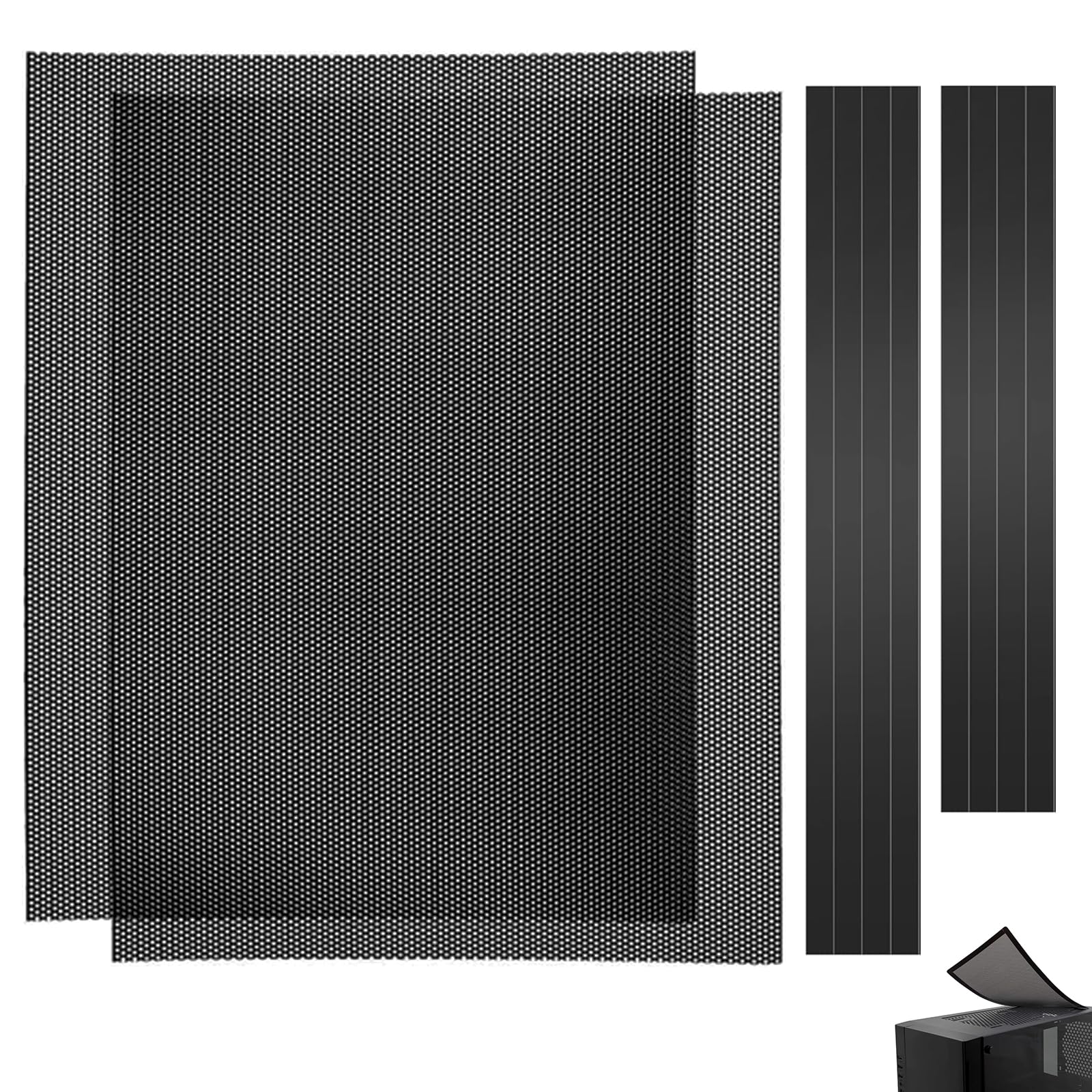 2 Pezzi Filtro Antipolvere PC Filtro a Rete Antipolvere in PVC Filtro Antipolvere per Ventola Filtro Antipolvere Magnetico Griglia a Rete PC con 8 Cornice Magnetica (400 x 300 mm)