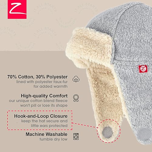 Miniatura 3 de Zutano Cozie - Sombrero unisex de forro polar para niños pequeños y bebés, sombrero de clima frío para niños y niñas
