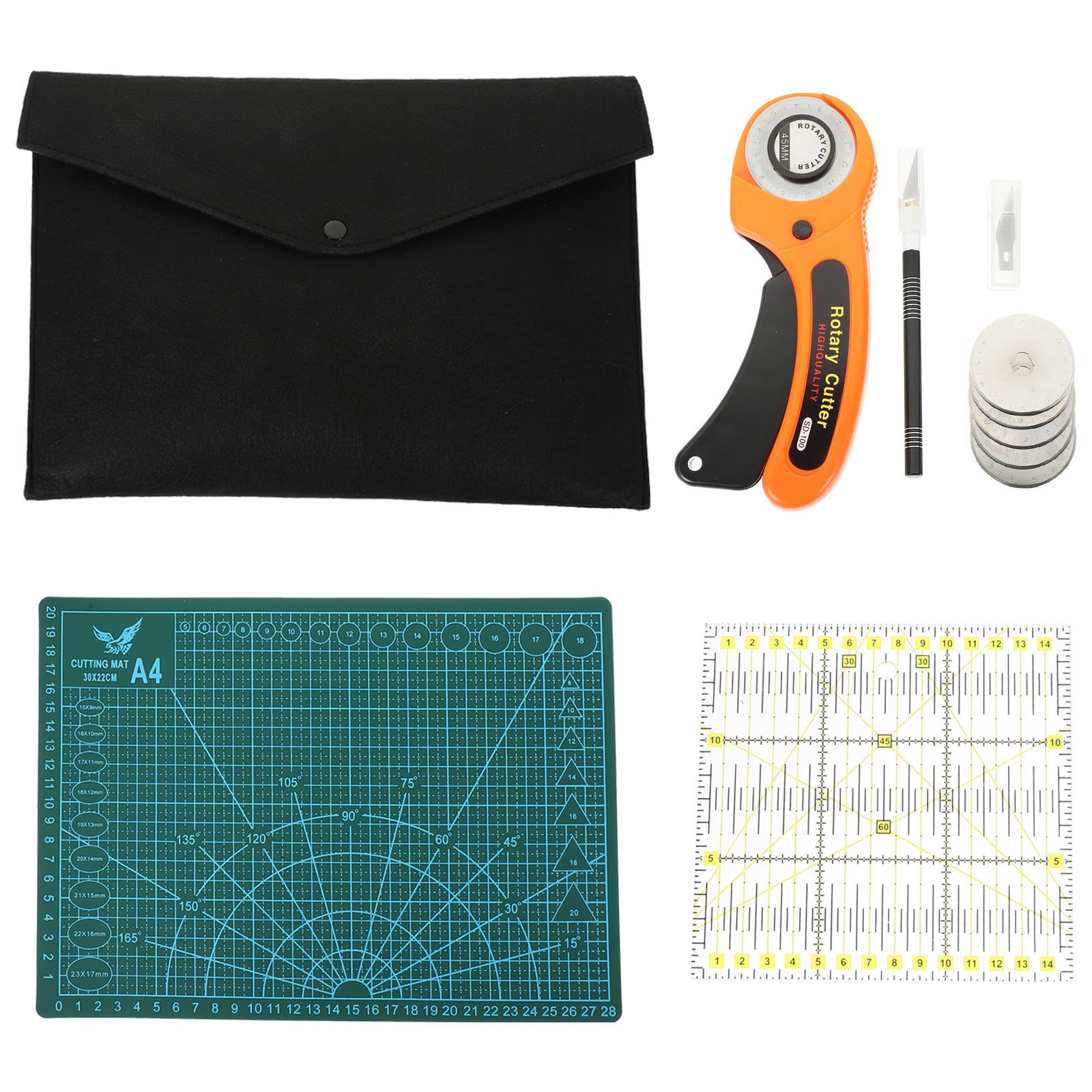 Kit de Cortador Rotatorio para Costura y Manualidades Bolsa