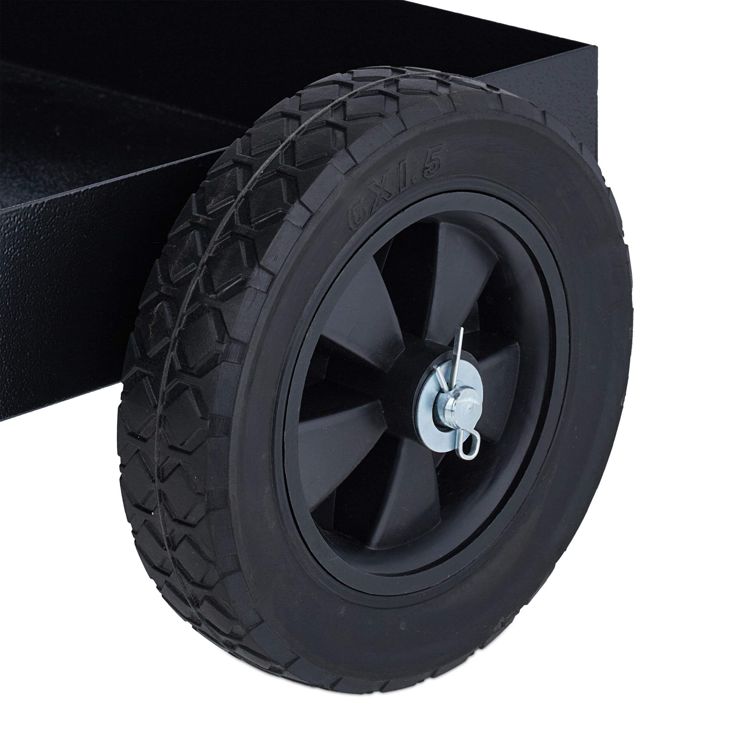 Relaxdays Carro Soldadura, 3 Baldas, Carrito Transporte Bomba Soldar, Accesorio Soldador, hasta 90 kg, 69x40x71cm, Negro
