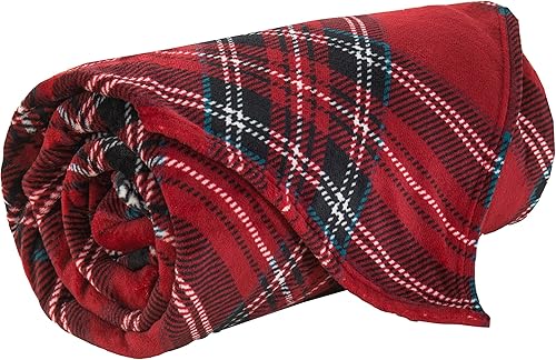 Miniatura 8 de Elegant Comfort Manta de lujo de tacto aterciopelado, manta ligera para todas las estaciones, ultra afelpada, suave, acogedora y mullida para sofá,