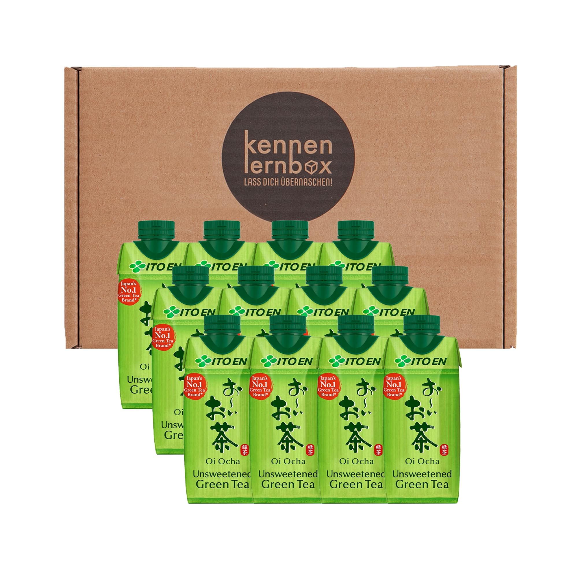 Kennenlernbox | ItoEn Oi-Ocha ungesüßter Grün Tee | 12er Pack (12x 330ml)