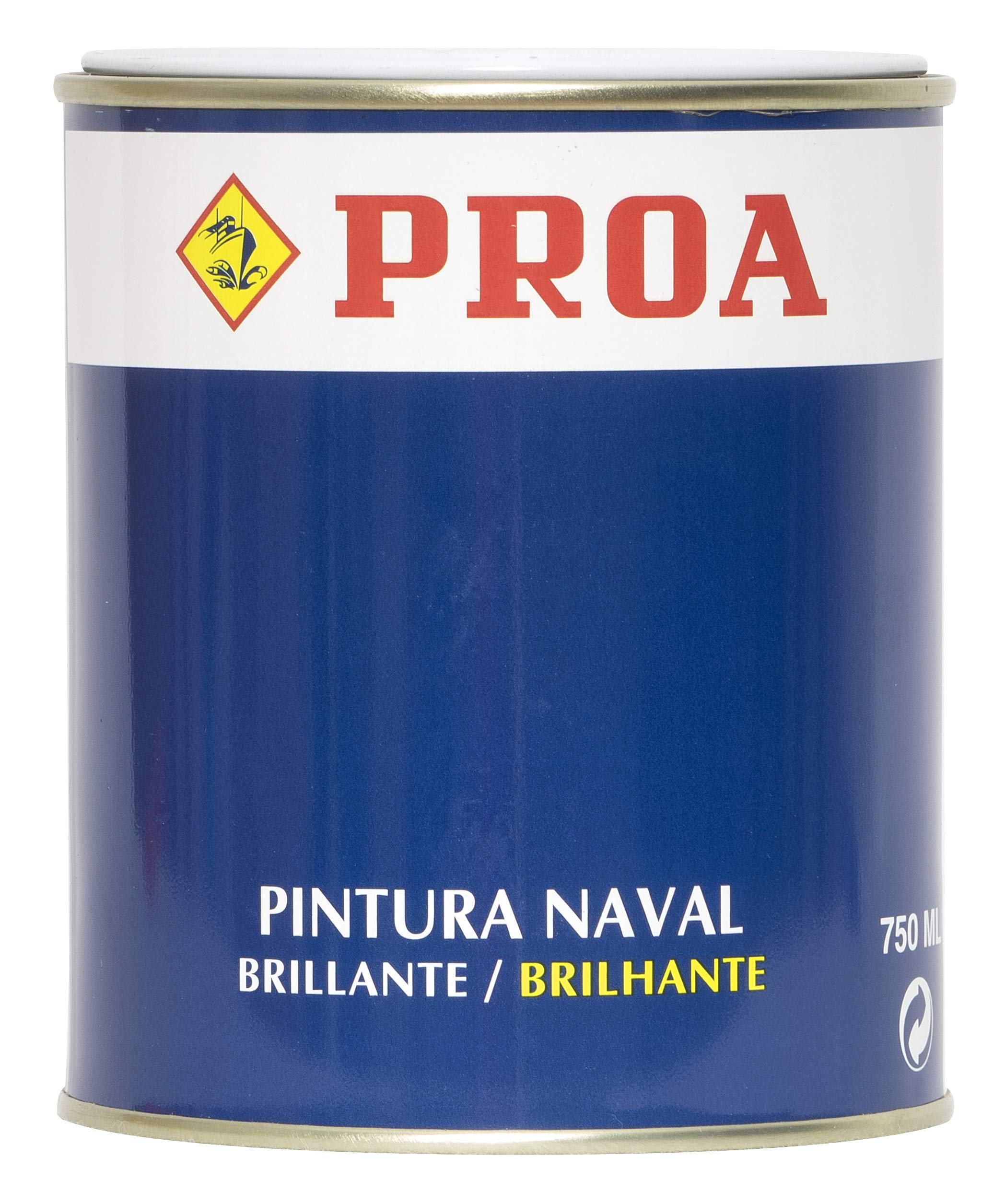 Proa, PINTURA SINTÉTICA NAVAL, Azul Oscuro RAL 5003, 750 ML, El embalaje puede variar