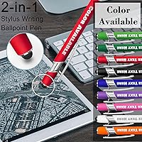 Vista 2 de Hasta 500 bolígrafos personalizados a granel con logotipo de mensaje de nombre comercial, bolígrafos grabados personalizados con lápiz óptico