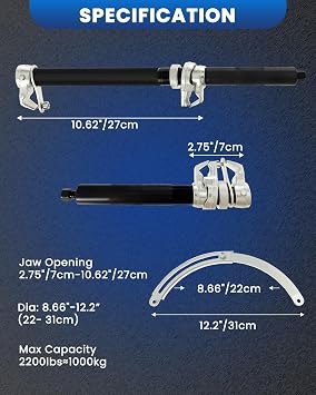 SIXIWANZI Strut Spring Compressor, 3pc Coil 2.7-10.6 Safety Guard