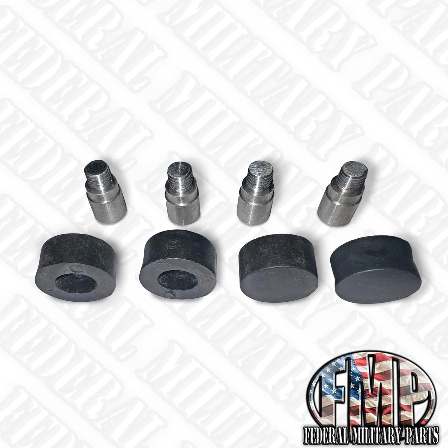 4 Military X-Door Window Rollers + Pins, fits Humvee, NSN 5355-01-252-6504, PN 12339380