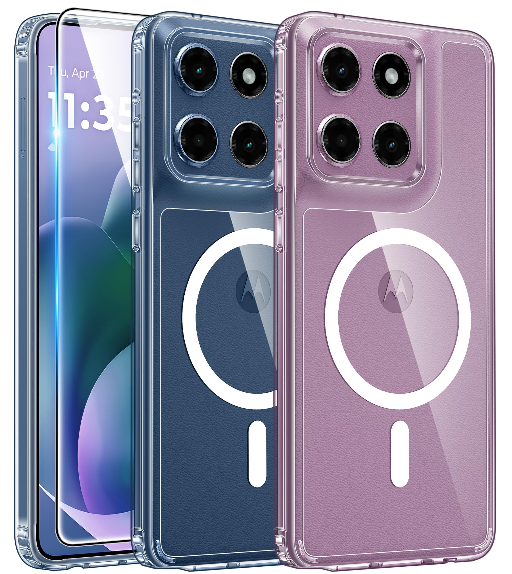 FNTCASE for Moto G Stylus 5g 2026/2025 Clear Case Compatible with Magsafe | Screen Protector, Military Grade Drop Protection, Slim Magnetic Phone Cases, Shockproof Bumper, Transparent Cell Cover