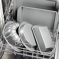 Vista 7 de Farberware Bandeja antiadherente para hornear con tapa, molde antiadherente para pasteles con tapa, rectangular, 9 x 13 pulgadas, color gris