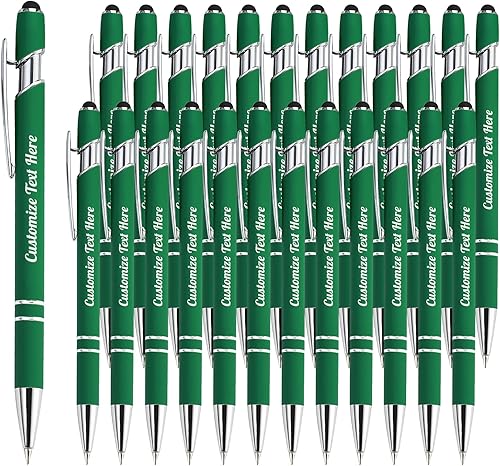 Miniatura 46 de Hasta 500 bolígrafos personalizados a granel con logotipo de mensaje de nombre comercial, bolígrafos grabados personalizados con lápiz óptico