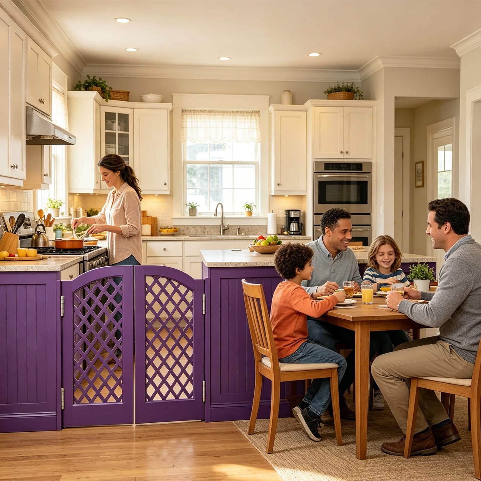 Swinging Half Doors for Doorway, Wood Saloon Swinging Doors with Hinges, Auto-Close Design, 2-Panel Swing Doors for Kitchen, Cafe, Bar, Porch, Hallway & Entrance(R,32x35.4in(W x H))