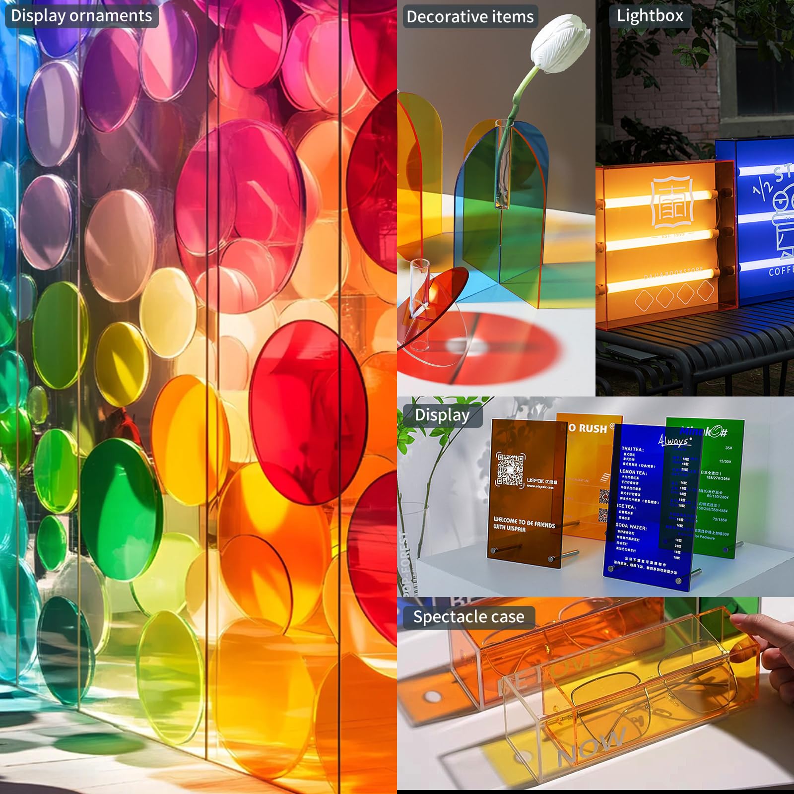 Translucent Acrylic Sheets - 2 Pack for Crafts & DIY -5 Translucent Acrylic Sheets - 2 Pack for Crafts & DIY -5