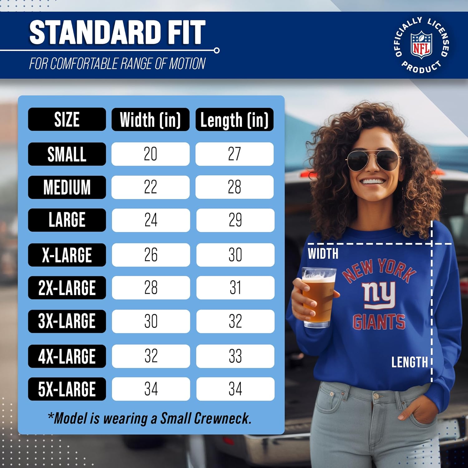 Team Fan Apparel NFL Adult Gameday Football Crewneck Sweatshirt - Cotton Blend - Stay warm, comfortable & stylish on game day