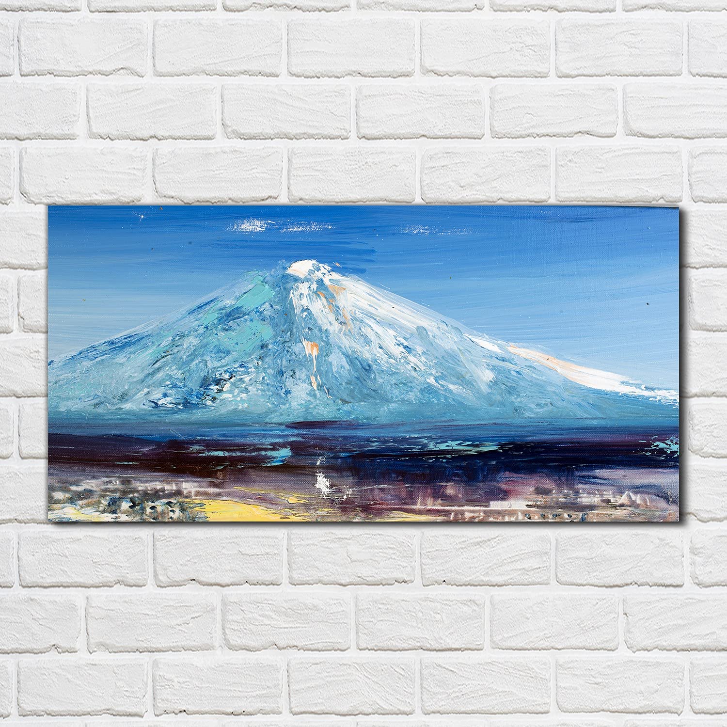 Coloray Pintura Vidrio Acrílico Cocina 100x50cm Mural Cuadro De Pared De Arte De Vidrio Acryl Sala De Estar - Cielo Lago De Montaña
