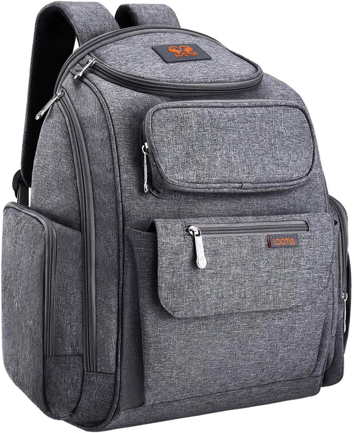 LOOTUS Diaper Bag Backpack Multifunction Waterproof Large Capacity Travel Backpack Nappy Bags, Baby Diaper Bag with Stroller Straps for Baby Care, Oxford Fabric