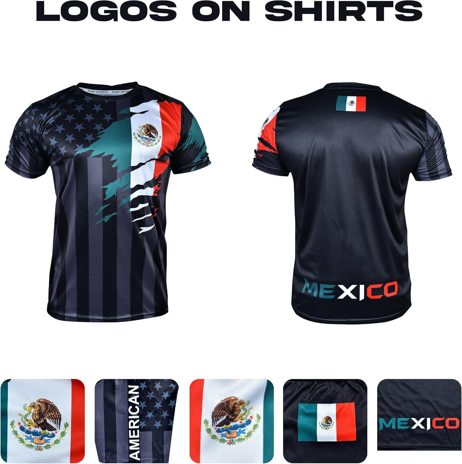 Fury Mexico Kids Soccer Jersey & Short for Boys Girls Youth for Mexican Kids Soccer Unifrom
