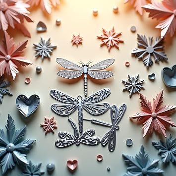 2026 New Dragonfly Metal Cutting Dies for Card Making Embossing Paper Photo Album Stamps Crafts Templates Mould Stencils Silver Die-Cutting and Embossing Scrapbooking Die-Cuts