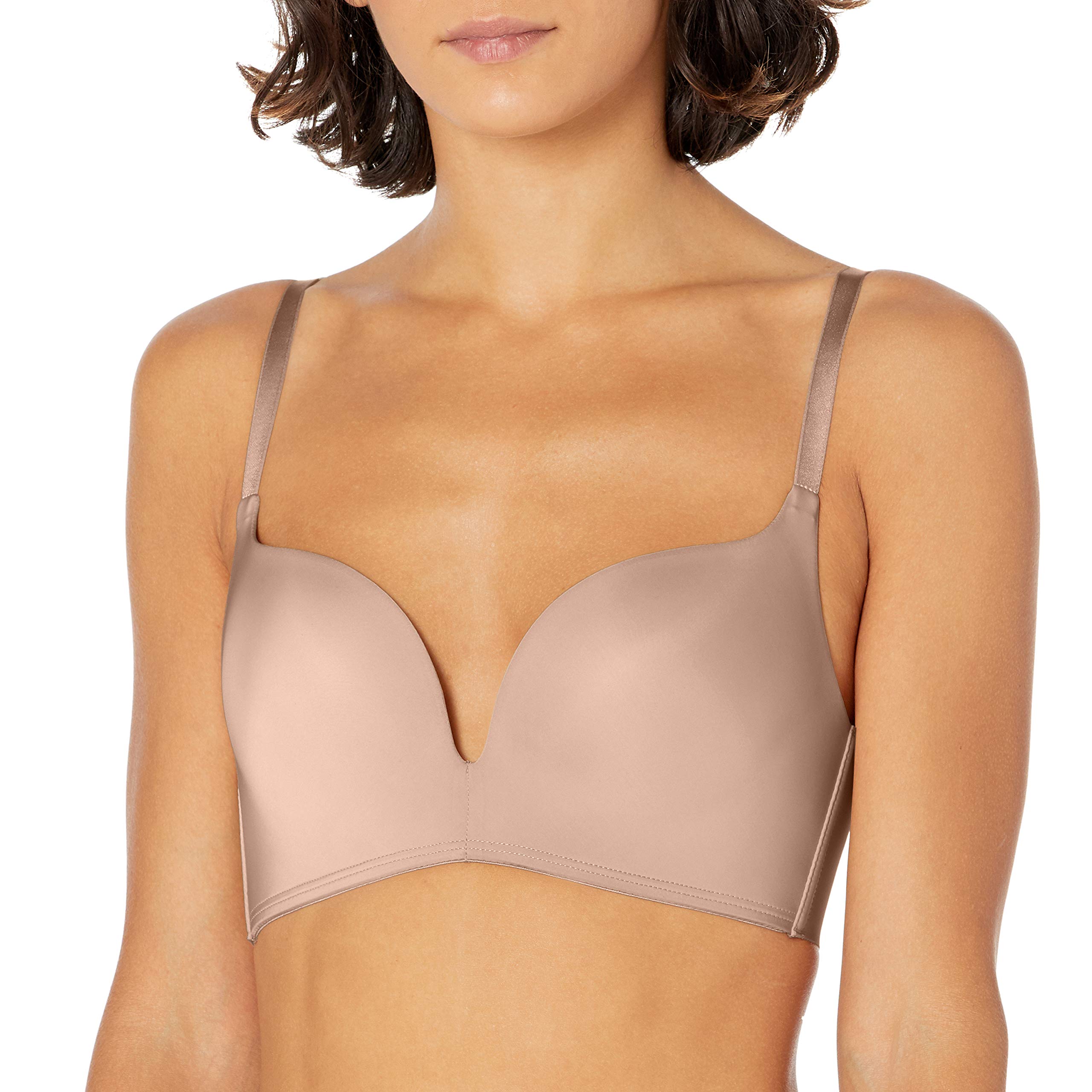 MaidenformWireless Push-Up Bra, Wirefree Bra with Demi Plunge, Convertible T-Shirt Bra with Push-Up Cups