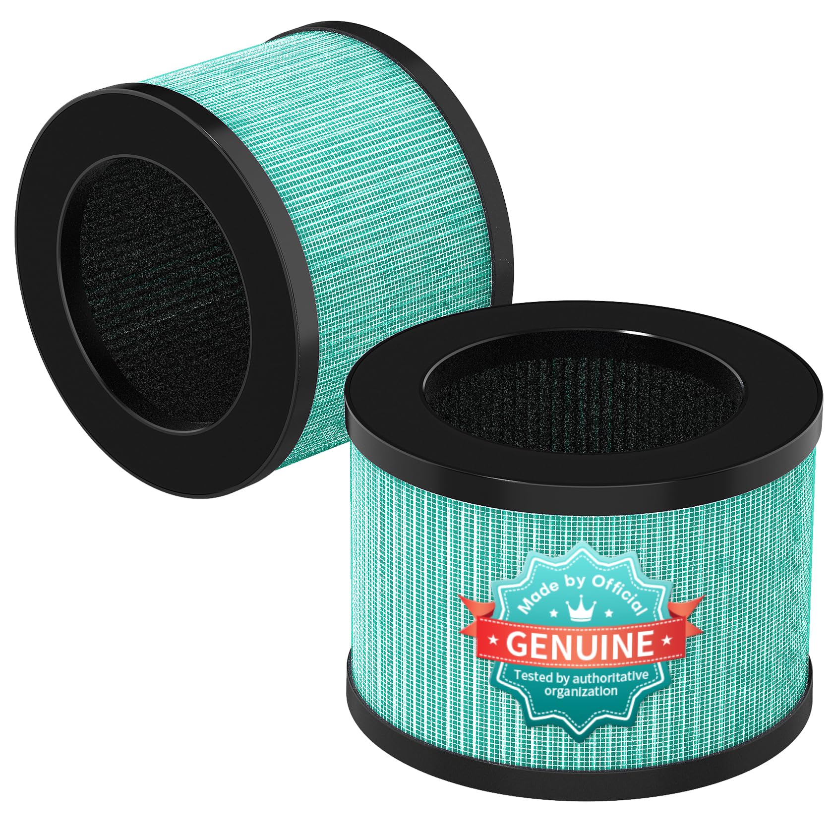 VOOPNU 2 Packs Pet-Care Filter for JH12, 4-in-1 High Efficiency Replacement Filter with Additional Pet-Related Layer, Activated 99.97% of Pet Dander, Hair, Aller-gen, Odors, Pollen and More, Green