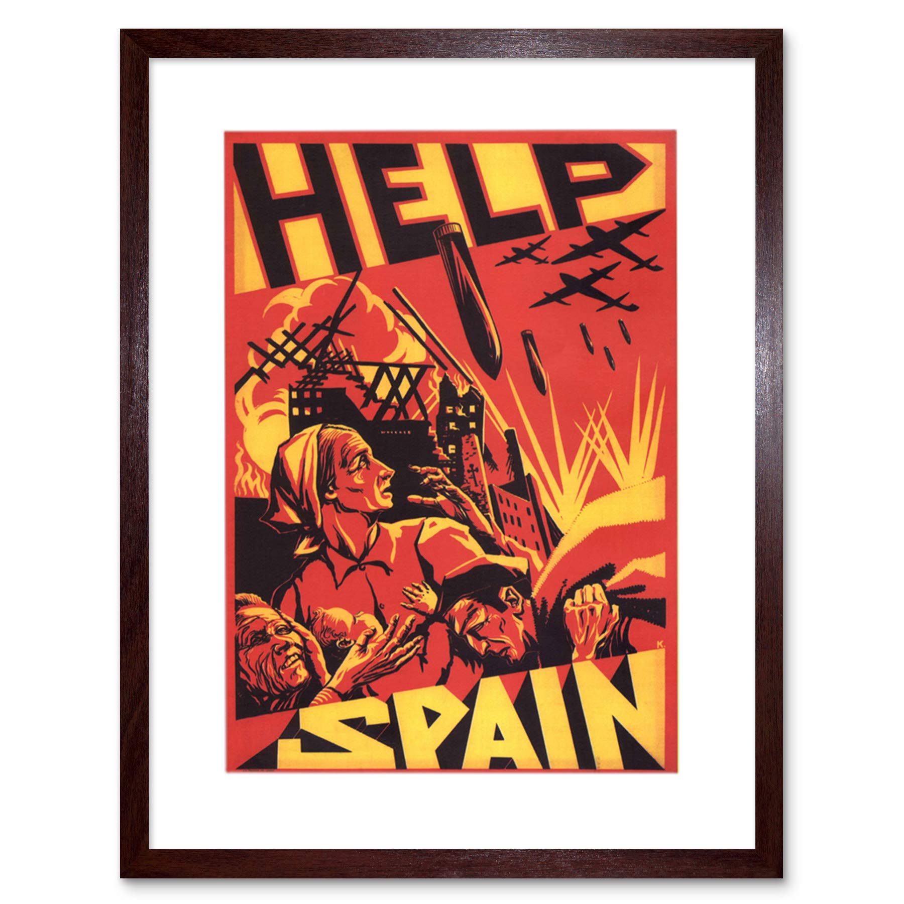 Wee Blue Coo War Luftwaffe Spanish Civil Spain Picture Framed Wall Art Print